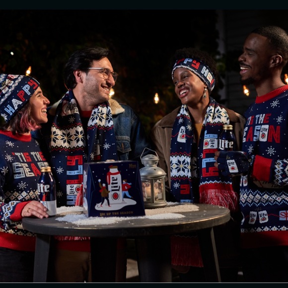 🆕 Miller Lite Beer Ugly Sweater Scarf- Unisex🆕 - Picture 4 of 8